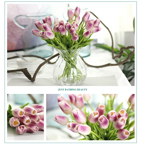 cỏ giả Pu Tulip Hoa Nhân Tạo Đồ Trang Trí Phòng Khách Phong Cách Châu Âu Hoa Nhân Tạo Chậu Hoa Trang Trí Hình Dã Ngoại Hoa Nhân Tạo cây cảnh giả trang trí phòng khách hoa sen giả cao cấp