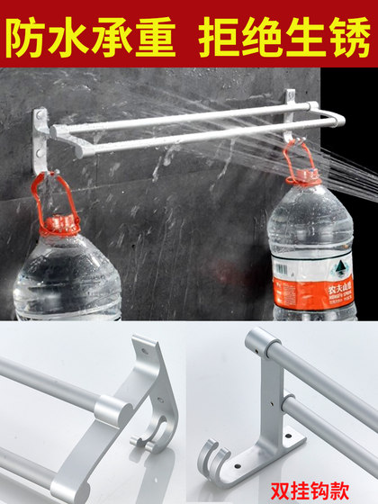 毛巾双杆卫生间架子浴室置物架家用毛巾杆厕所挂杆毛巾架铝太空铝