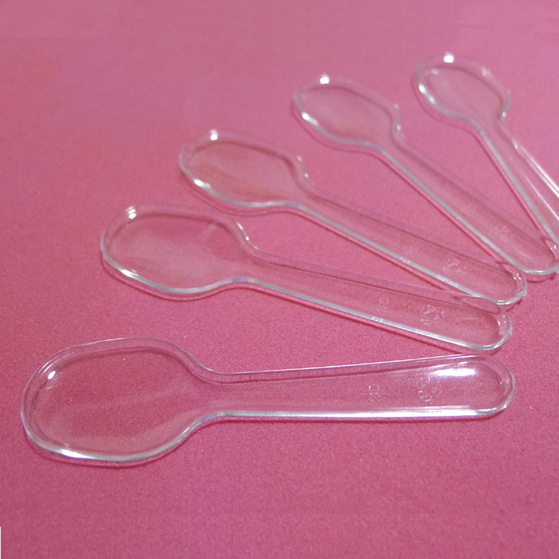Disposable Transparent Plastic Small Spoon Ice Cream Ice Cream Ice Cream Spoon Gel More Spoon Cake Jelly Pudding Spoon Tablespoon