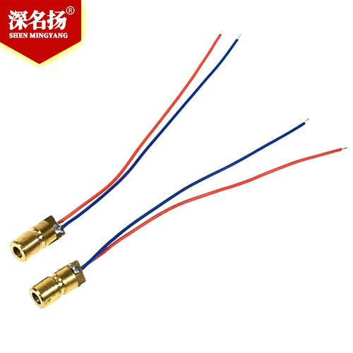 Регулируемая медная красная лазерная трубка с лазером, 3v, 5v, 6mm