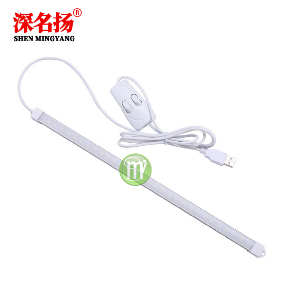 High bright white 60LED dual light source open college student dorm eye care table lamp USB long strip light G114