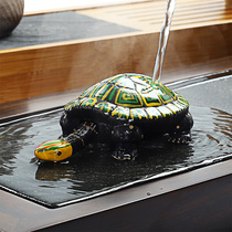 Retractable color-changing turtle tea pet ornaments fun tea accessories ceramic tea art tea play boutique can be raised