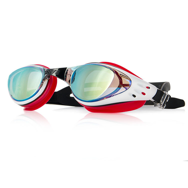 wave electroplating swimming goggles waterproof and anti-fog high-definition myopia with degree glasses men and women swimming equipment professional swimming goggles
