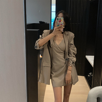 2020 Size Womens Autumn New Loose Age Blazer Fat Sister mm Fashion Sling Dress