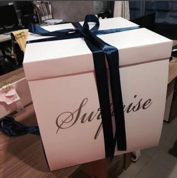 Shake-in-the-money Sue For Wedding White Balloon Surprise Box DIY Gift Packaging Box Creative Birthday Gift Box