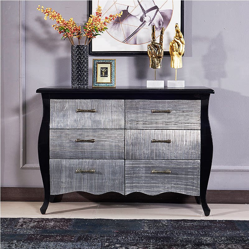 Nordic modern minimalist solid wood containing storage dining cabinet bucket cabinet bedroom light lavish air door hall Xuanguan Decorative Cupboard