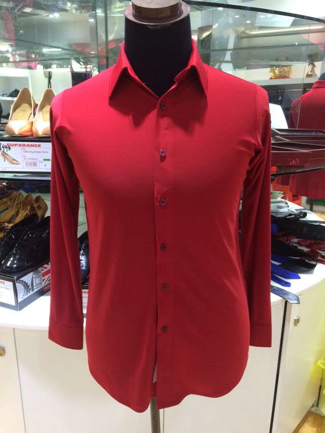 Dancer's dance suit Standard paragraph Crystal Massachusetts Body Stretch Morden Dance Men's Training Shirt