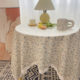 ins ແບບເກົາຫຼີ ອາເມຣິກາ retro pastoral lace round tablecloth rectangular dining table coffee tablecloth cover