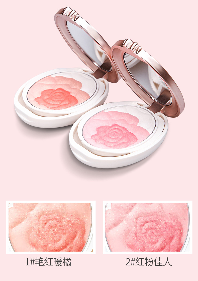 Qiao Di Shang Hui Die Love Red Chính hãng Sửa chữa Trang điểm màu nude Long Lasting Không thấm nước Petal Ro rang Powder với điểm nhấn - Blush / Cochineal má hồng mac peaches