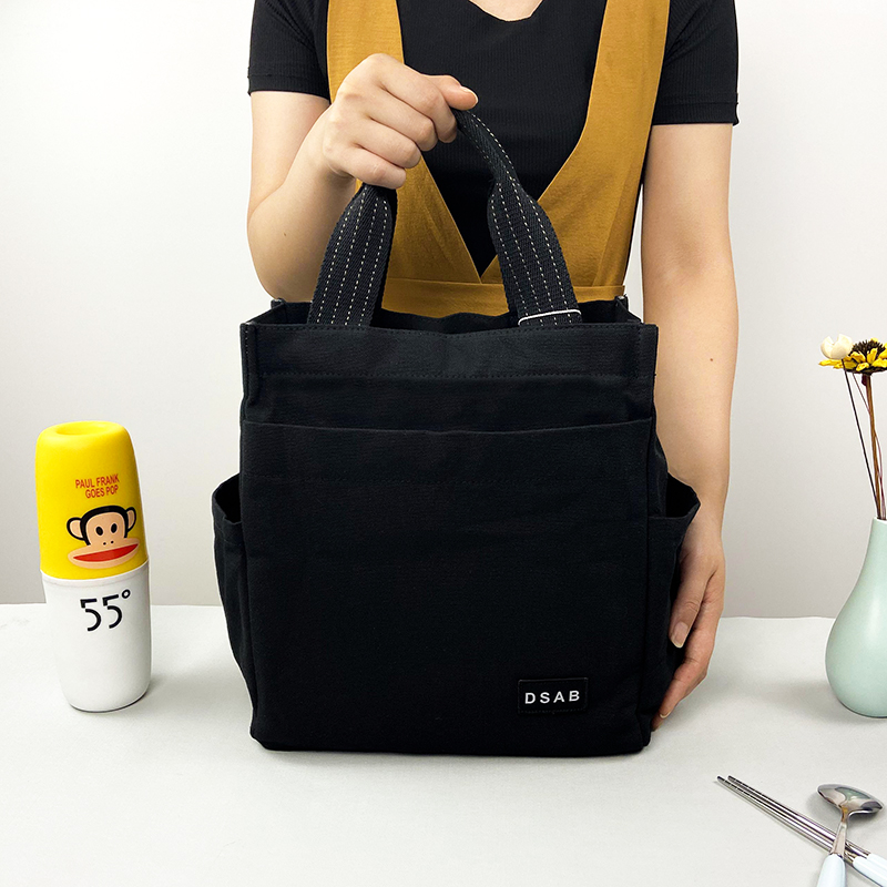 Canvas Handbag A4 File Bag Primary and middle school students Loaded Books Bag FINE ARTS BAG HANDS CARRYING LUNCHBOX WITH LUNCH BAG