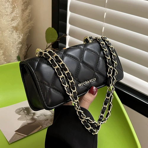 Универсальная небольшая сумка с ромбовидным узором, модная брендовая сумка через плечо, сумка на одно плечо, изысканный стиль