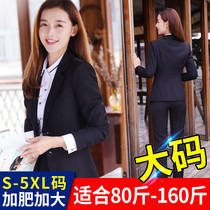 Suit Sets Female size business professional dress overalls fashion college students interview autumn and winter black suit jacket