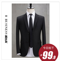 Suit suit suit mens spring and autumn jacket Korean groomsman groom wedding business leisure professional dress suit summer