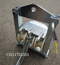  Reinforced channel steel three-wheeled sitting and hanging facing the sky wire pulley one lead three board wire wire pulley 120*60