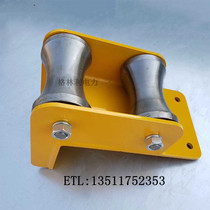  Heavy-duty steel wheel Cable release pulley Well pipe mouth pit mouth corner straight run two-wheel triple right angle protection pulley