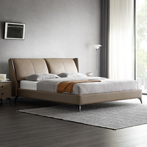 Nordic technology fabric double bed modern simple Net red Italian minimalist light luxury master bedroom soft bag 1 8 meters wedding bed