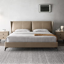 Italian technology fabric double bed modern simple Net red Nordic minimalist light luxury master bedroom soft bag 1 8 m wedding bed