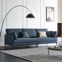 Yinest Italian minimalist leather sofa triple simple modern light luxury living room first layer cowhide combination furniture