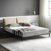 Italian fabric double modern minimalist minimalist light luxury Nordic master bedroom pouch 1 8 meters nuptial bed net hong feng