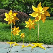 Set big windmill childrens toys small windmill flash windmill seven leaf rotating windmill counter decoration shooting props