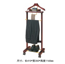 Solid wood office multi-function coat rack with wheels Coat rack Hotel room hanger Suit hanger