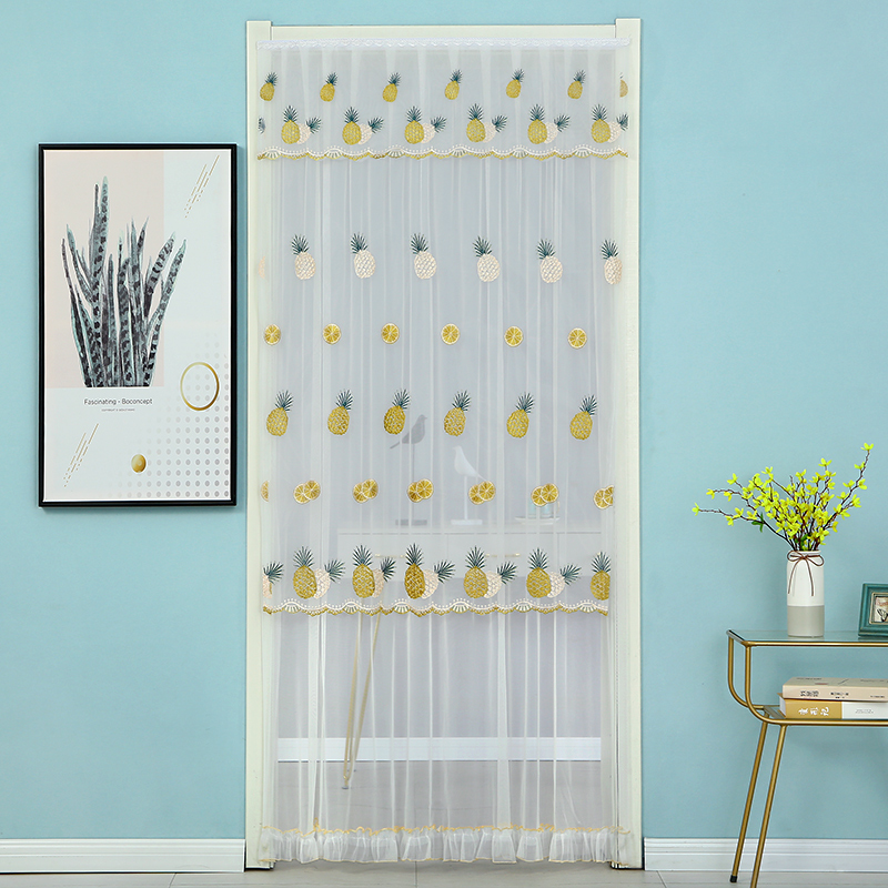 Home Summer Double Layer Magic Stick Lace Anti Mosquito Fly Door Curtain Bedroom Cloth Art Wind Shield Partition Window Veil Semi-Curtain