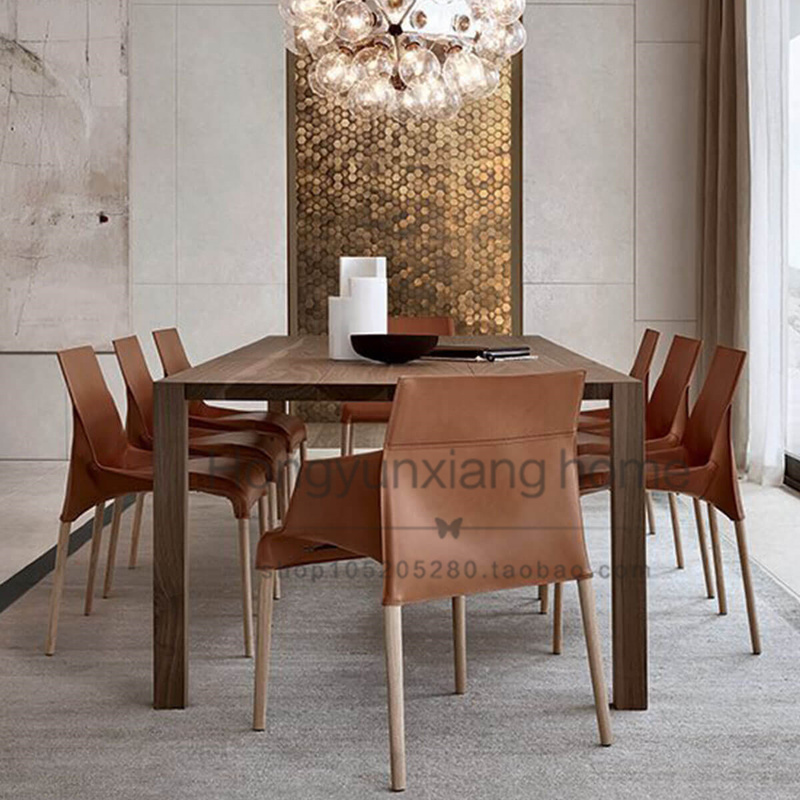 Simple Dining Table, Rectangular Dining Table, Nordic Black Walnut Dining Table, Italian Minimalist Tea Table, Office Conference Table Simple Dining Table, Rectangular Dining Table, Nordic Black Walnut Dining Table, Italian Minimalist Tea Table, Office Conference Table