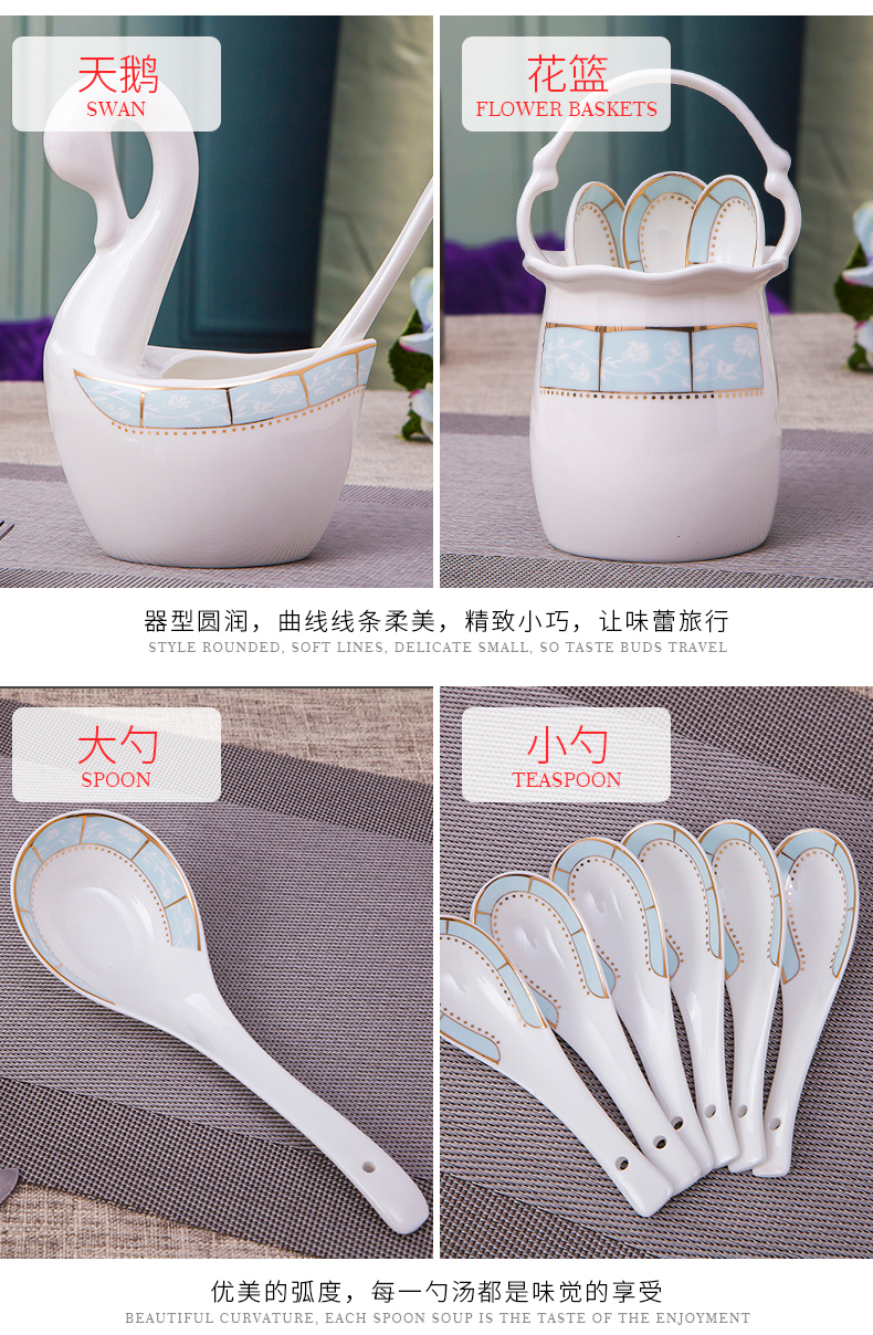 Little time dishes suit is at the South Pole of household utensils, 28 56 ipads head plate combination/bowl chopsticks porcelain