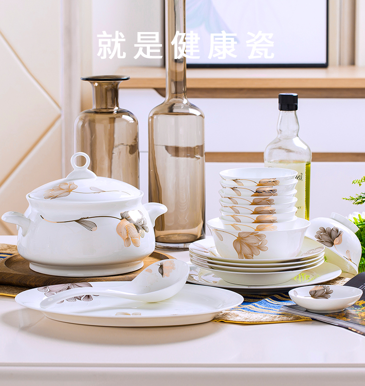 The Antarctic treasure dishes suit household ipads porcelain plate to use chopsticks, eat bowl of Europe type style combination/