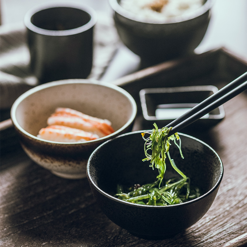 Restoring ancient ways. Japanese rice bowls of household ceramic bowl of beef noodles in soup bowl 4.5 "creative Japanese small dishes tableware suit/