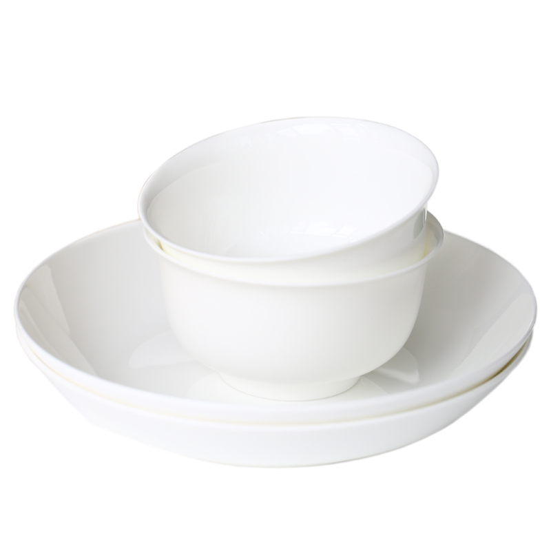 Pure white ipads bowls of household dinner dishes tableware suit contracted 0 rainbow such as bowl of rice bowl//the small bowl