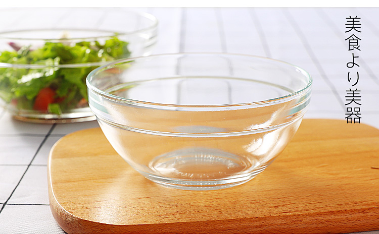 Baosteel at the South Pole, transparent glass bowl bowl of fruit salad bowl large tableware wash bowl of salad plates can microwave
