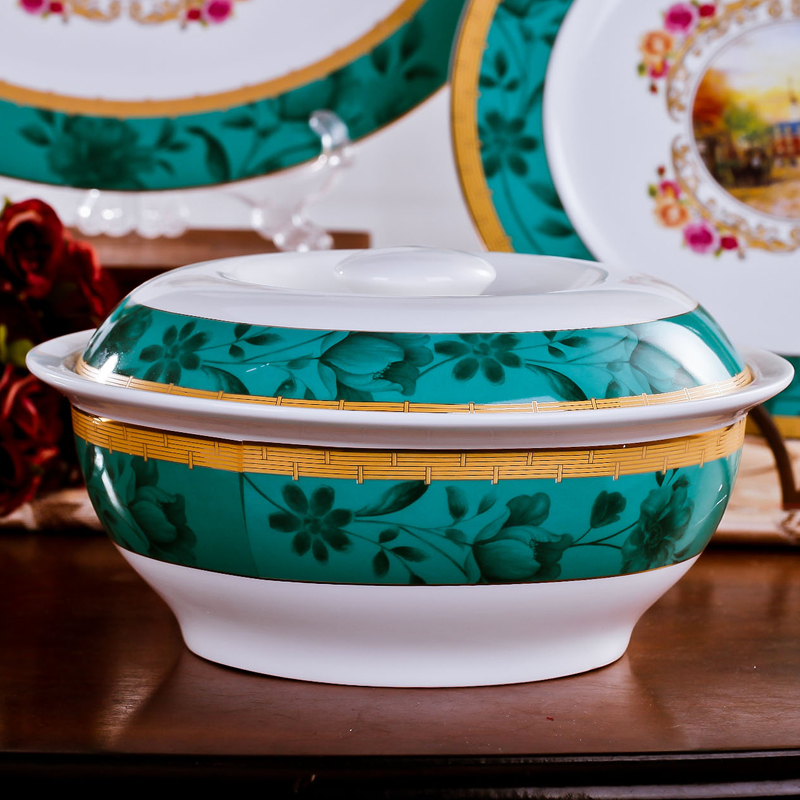 Home dishes suit suits for ipads porcelain tableware ceramics jingdezhen 56 head 28 of eating Chinese dishes dishes