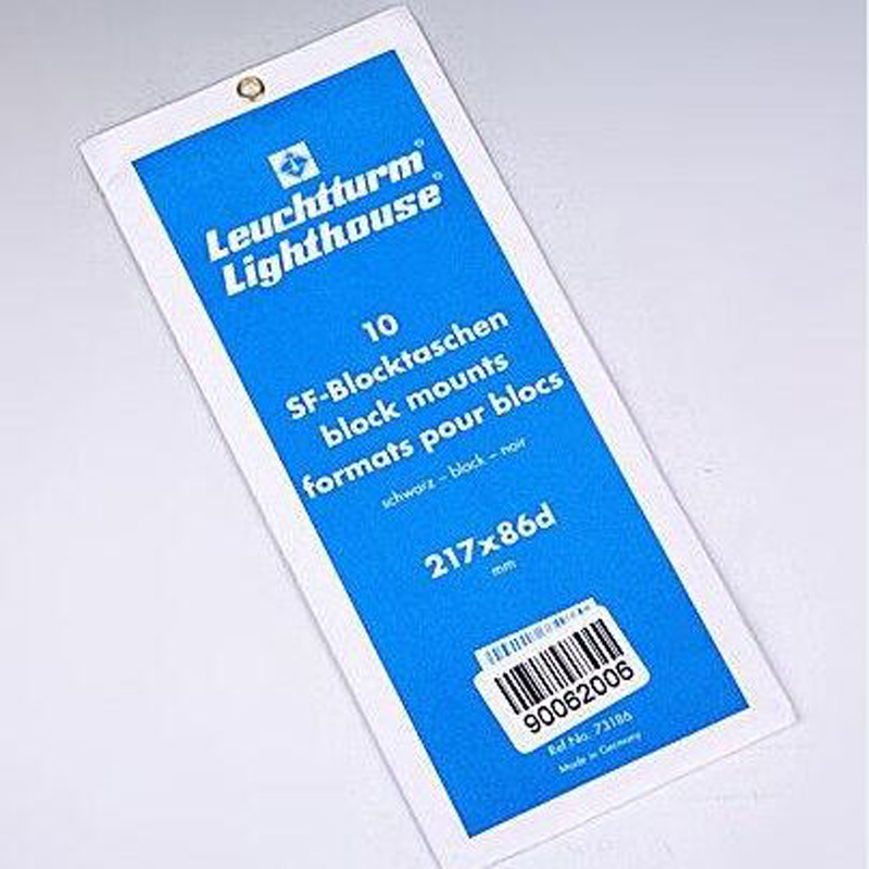 Germany Lighthouse -86mm Black Bottom Double Layer Superior Protective Pouch 073186 Stamps Pouch Philately Protective Bag