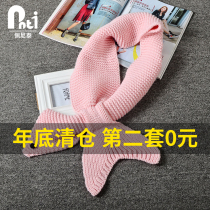 Korean version of the new knitted scarf for men and women cute fashion solid color simple autumn and winter baby children warm