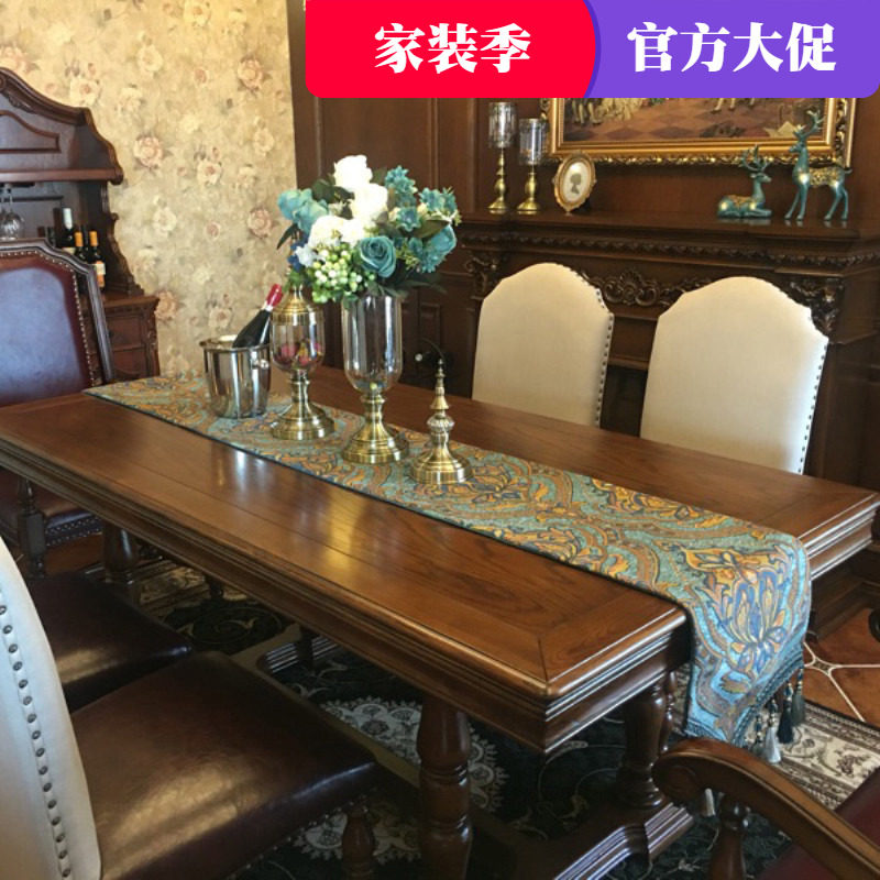 American table flag light luxury high-end luxury European dining table coffee table Nordic chest of drawers cover towel long strip cushion decorative tablecloth