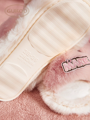 Женские зимние меховые тапочки в двух словах, симпатичная верхняя одежда с котом Мэри, топающая какашки, плюшевые домашние нескользящие хлопковые тапочки