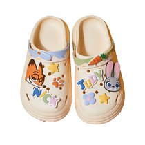 Zootopia co-branded] Pantoufles en coquille de noix pour femmes sabots dété mignons nouvelles sandales de maison pour dames