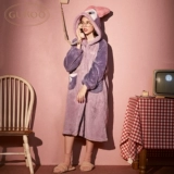 Зимний банный халат, демисезонная коралловая бархатная зимняя пижама