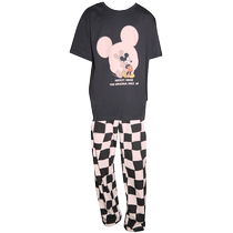 Gukoo Nutshell Pajamas Couple Spring and Autumn Party Party Puppy Round Neck Pure Cotton Pajamas Summer Mens Homewear Set C
