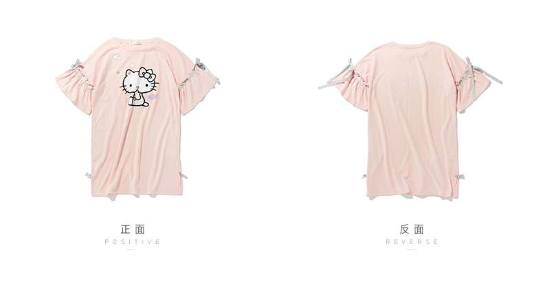 Gukoo / vỏ chính hãng Hello Kitty nightdress nữ mùa hè ngọt ngào mùa hè nữ đồ ngủ váy ngủ nữ mùa hè đầm trắng dự tiệc
