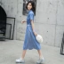 25 đến 30 - 35 đến 45 tuổi, mẹ, váy của phụ nữ, váy của phụ nữ trẻ, kích thước dài, tay áo ngắn thon - A-Line Váy