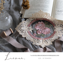 ins style Foreign trade French lace embroidered placemat tablecloth coaster pendulum props retro decoration hot sale