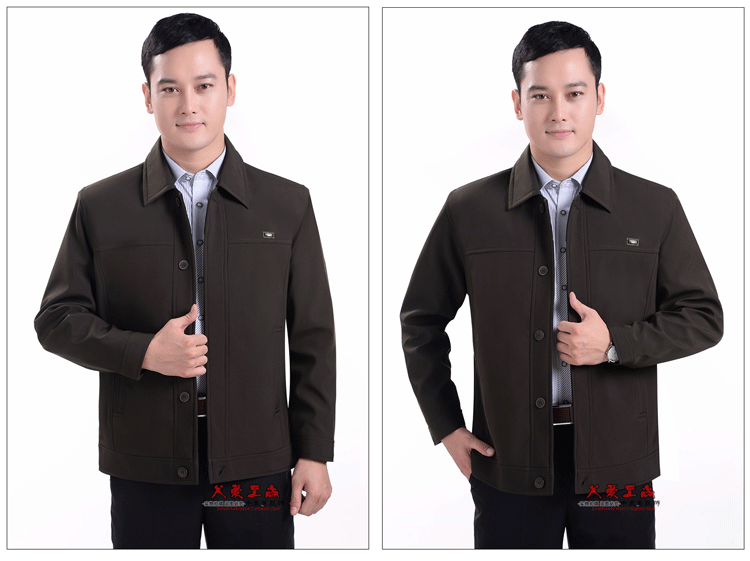 Áo khoác trung niên mùa xuân và mùa thu 40-50 tuổi cha tải áo sơ mi nam mỏng manh áo sơ mi giản dị áo nắng nam