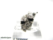 Japan Pioneer Dark Silver Brand B d j bdj Sterling Silver Cut Skull Necklace