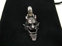 Japanese niche pioneer silver jewelry brand Mad Cult sterling silver devil Satan mask pendant pendant