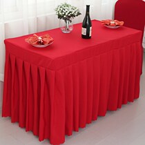 Thickened multi-color solid color table cover hotel tablecloth custom-made cold dining table skirt hotel table dress table dress table cover