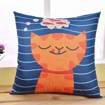 Linen cartoon Pillow sofa cushion office pillow bedside backrest car waist cushion pillow case pillow core