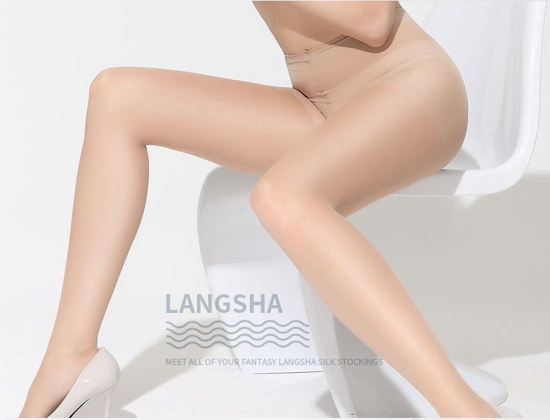 6 cặp của Langsha vớ nữ pantyhose chống móc mùa xuân và mùa hè phần mỏng đen mỏng chân vớ màu thịt ống dài