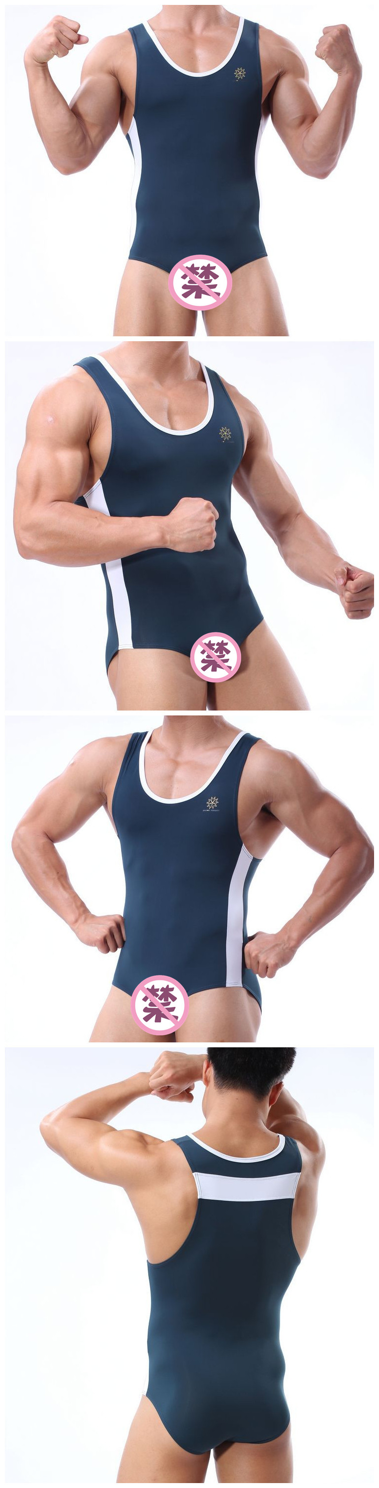 Miễn phí vận chuyển! Đồ lót nam BRAVE NGƯỜI Thể thao nam băng lụa Jumpsuit Swimsuit BR2225